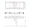 Kerasan 353581 CENTO umywalka 140X45 SOSP/z/o NOCCIOLA